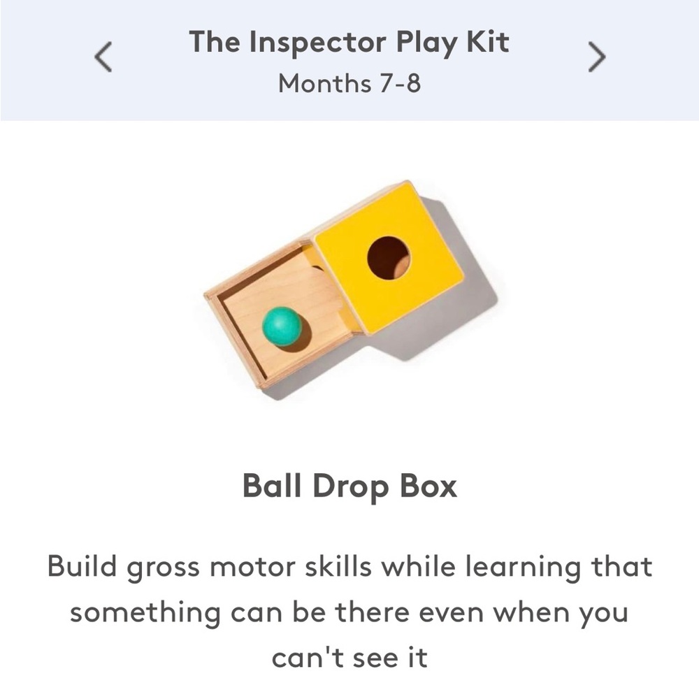Lovevery the inspector ball drop box